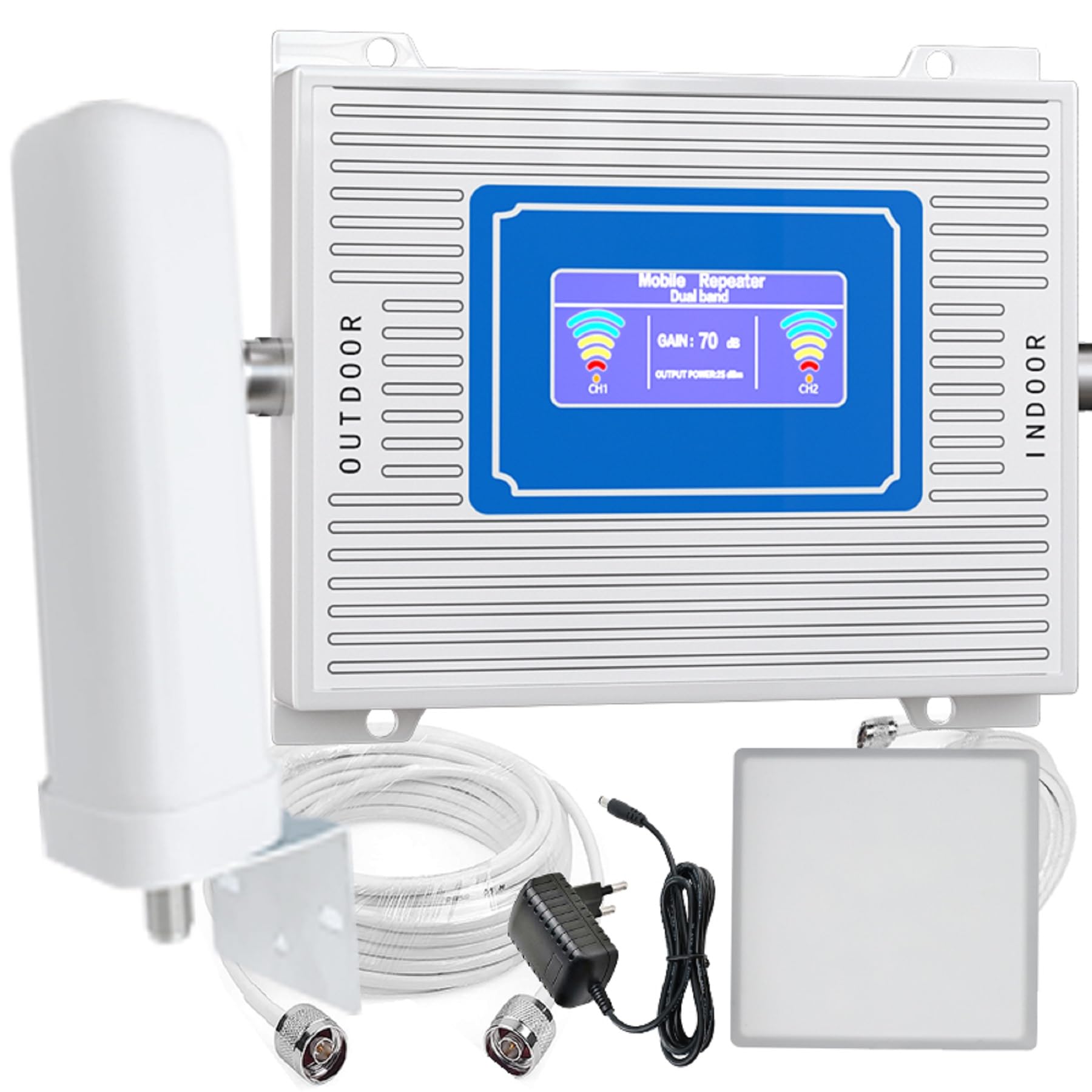 Amplificador de Señal Móvil, Banda 20/3, 800/1800 MHz, Doble Frecuencia