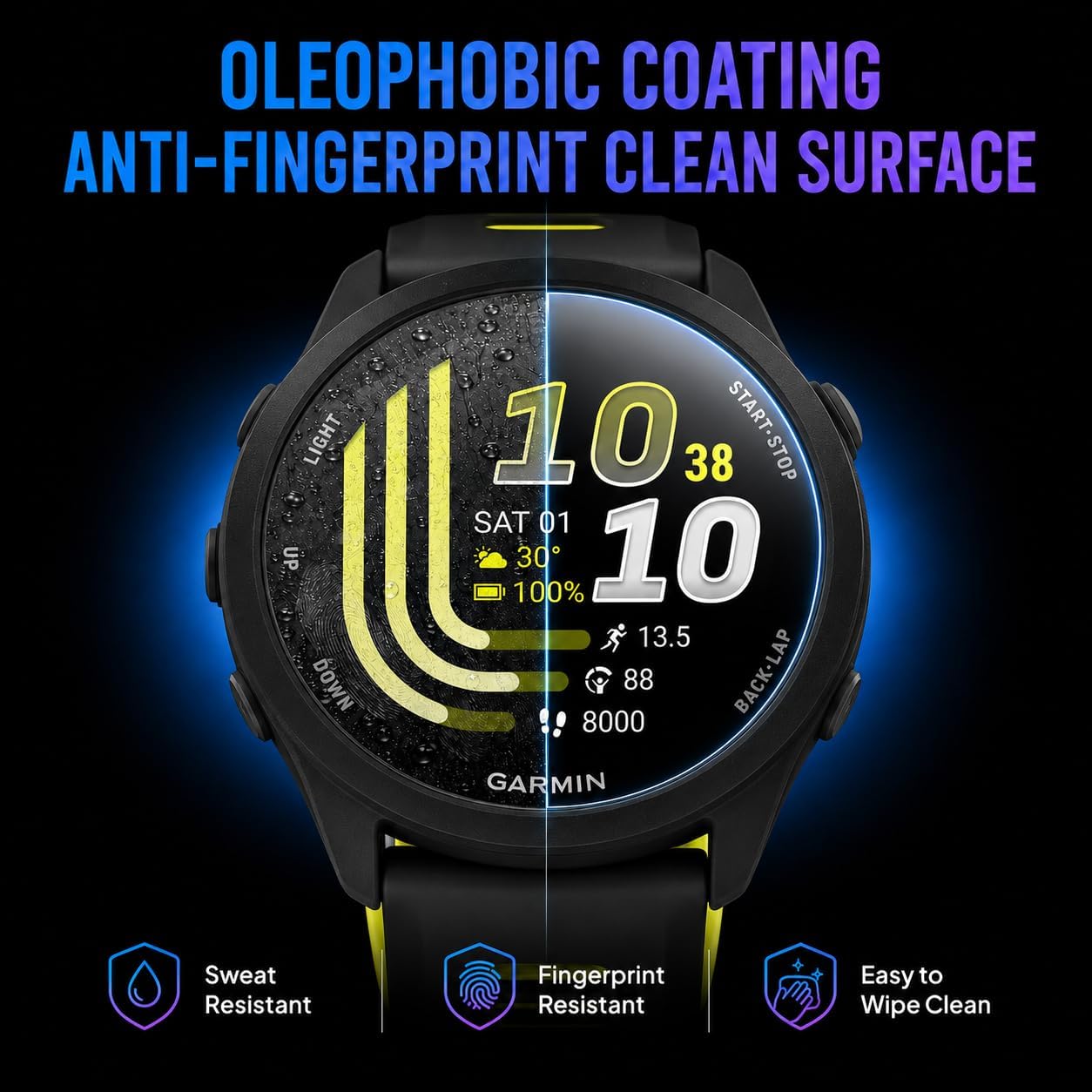 6 Pack Screen Protector for Garmin Forerunner 170/170 Music/70 43mm image 5