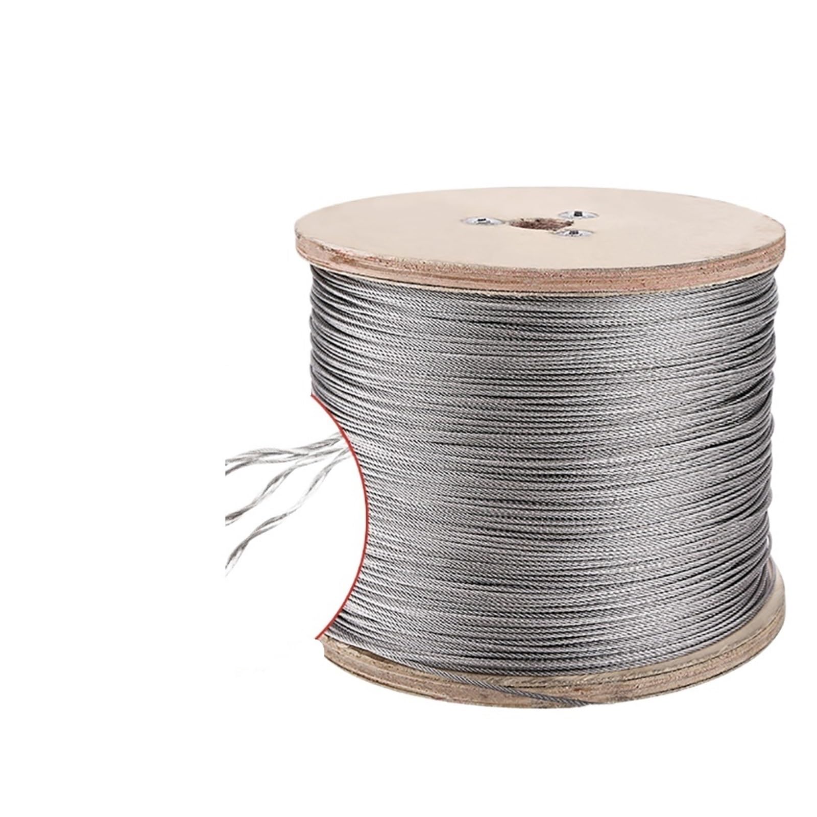 Edelstahlseil Durchmesser 0,3 mm - 4, 304 Edelstahl Drahtseil Weiches Kabel Angeln Wäscheleine Heben Rostfreie Linie 7x7 Struktur(3.0mm,50Meters)