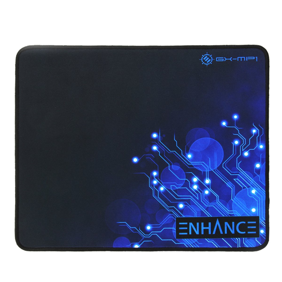ENHANCE Small Gaming Mouse Pad (12.6 x 10.6) - Small Mouse Mat, Anti-Fray Stitching, Non-Slip Rubber Base, Precision Tracking for Mousepad with Smooth