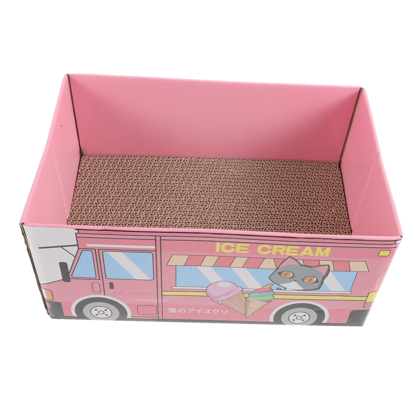 Griffoir carton pour chat lit grattoir interactif de salon pour jouer