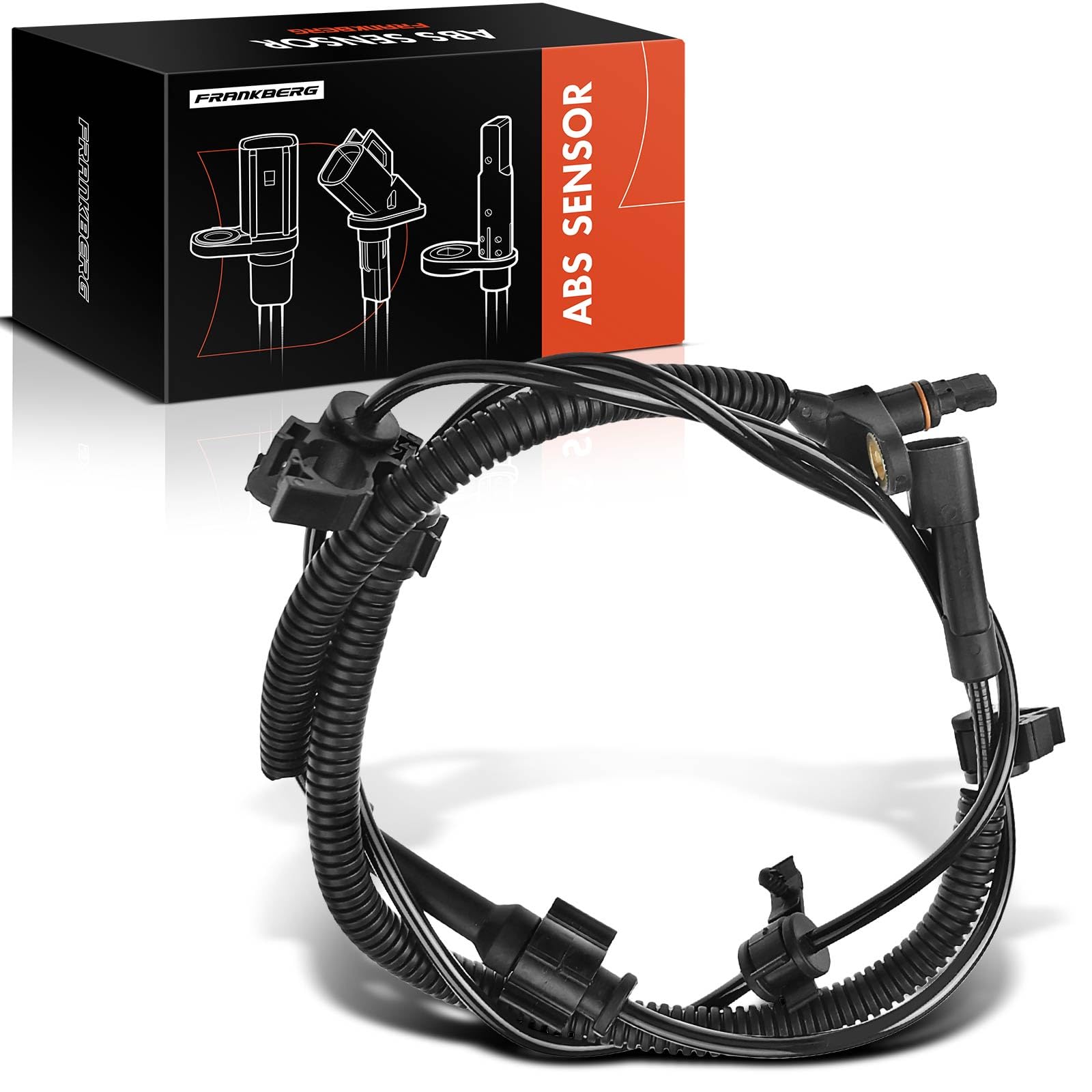 Frankberg Sensore Velocità Ruota ABS Sensore ABS 2-Poli Compatibile con Cherokee KJ 2.8 CRD 4WD 2.8 CRD 4x4 2.5 CRD 4WD 2.4 4x4 2.4 Laredo 3.7 4x4 3.7 Laredo 2001-2008 Replace# ALS1500,ALS1398