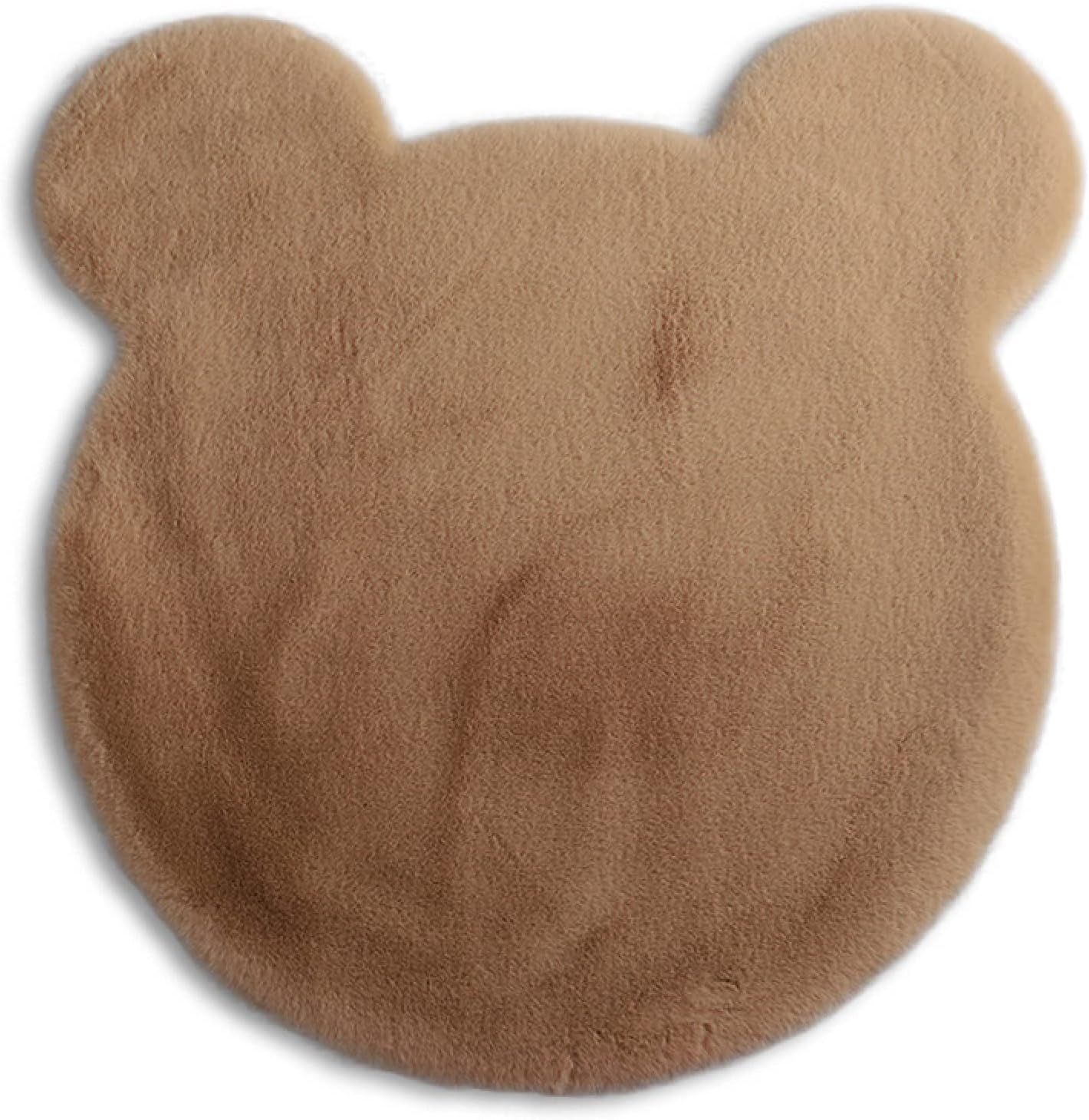 Cute Bear Rug Super-Soft Carpet Indoor Modern Living Room Bedroom Antiskid Rug Non-Slip Mat Doormat Khaki 60 x 60cm