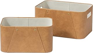 LA JOLIE MUSE Storage Baskets for Organizing, 2 Pack, Storage Cube Boxes...