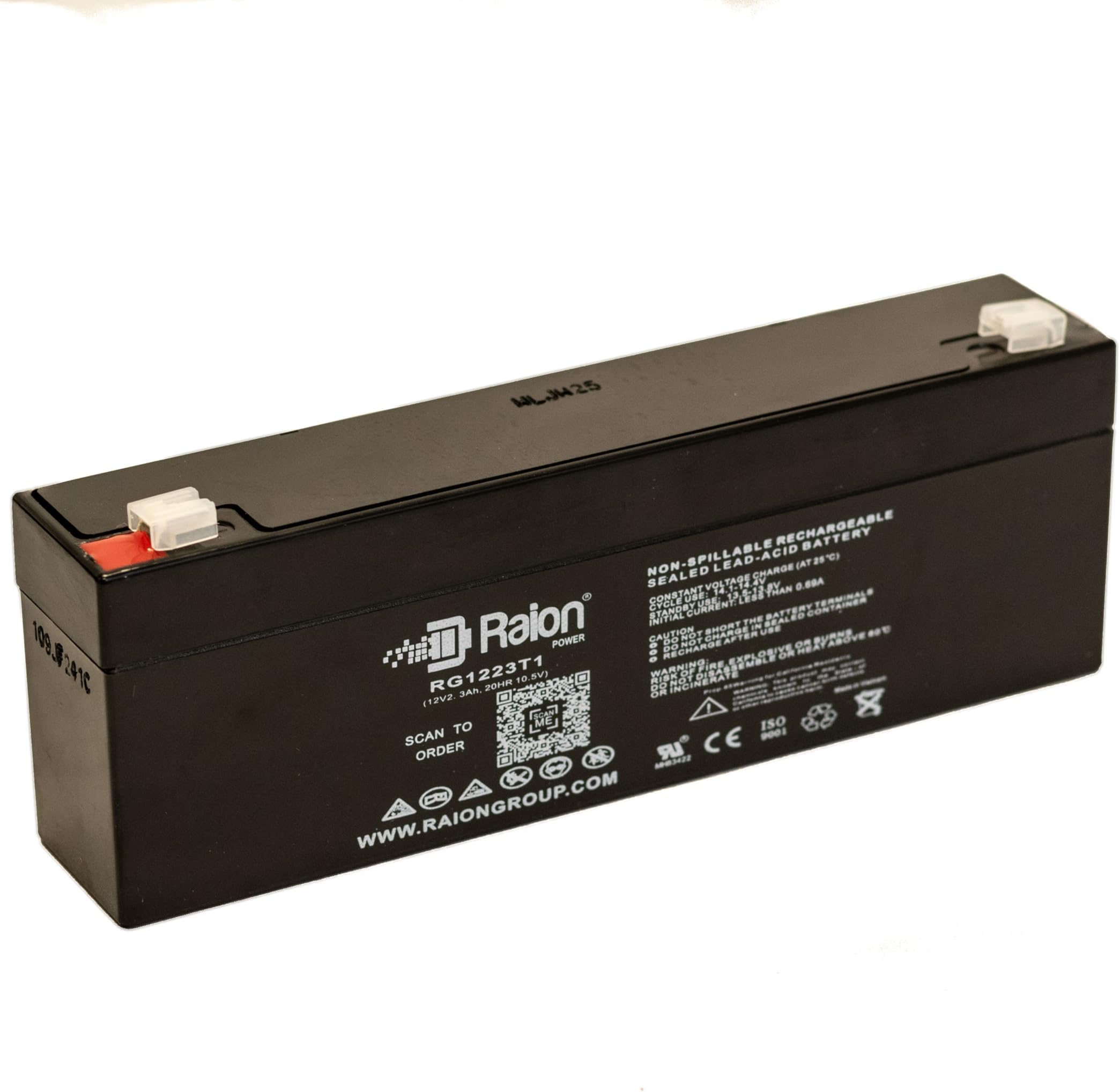 12V 2.3Ah Replacement SLA Battery for Power Source WP2.3-12 (91-130) - 1 Pack