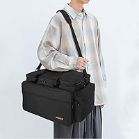 Vista 8 de AKOZLIN Bolsa Organizadora de Archivos de Cable con Divisores Desmontables para Equipo de DJ, Accesorios de Instrumentos de Sonido