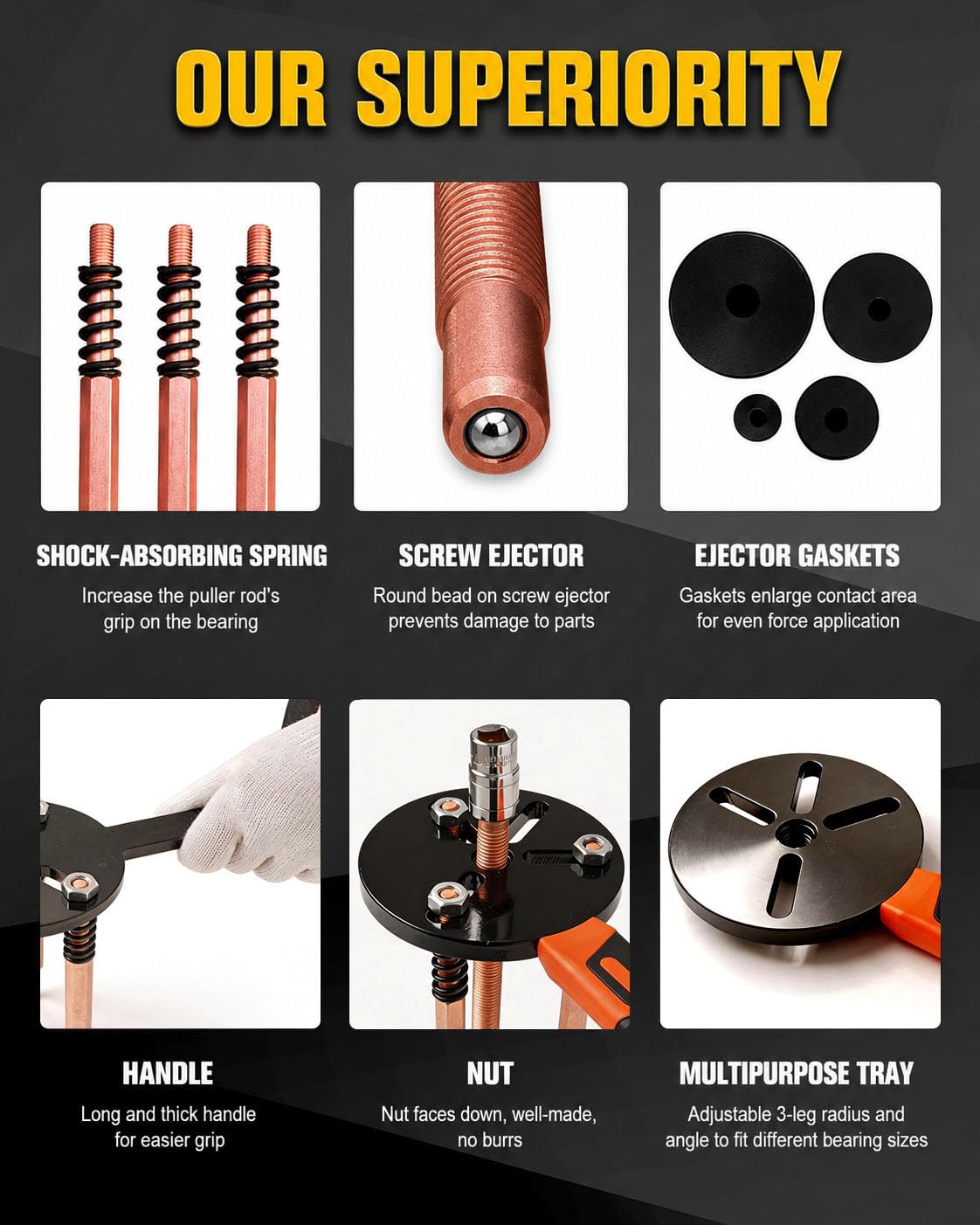 INCENDIOS 55 in 1 Set Estrattore Cuscinetti Kit Estrattore Cuscinetti Interni ed Esterni, Blind Hole Bearing Puller Set con Separatori e Estrattori per Auto, Moto, Officina e Riparazioni Industriali