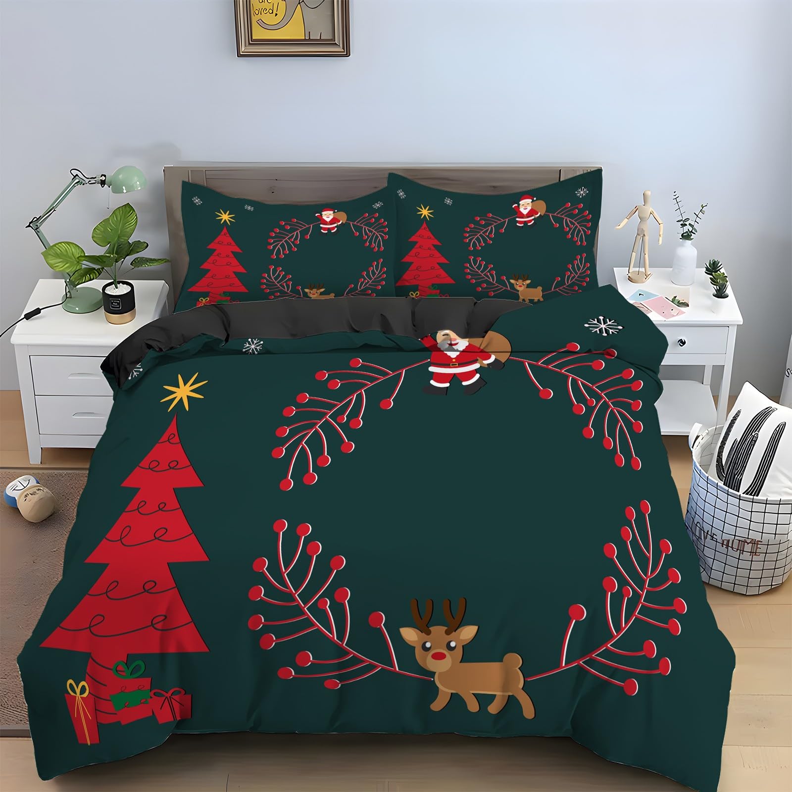 Housse de couette Wapiti Père Noël pour réchauffer les nuits d'hiver
