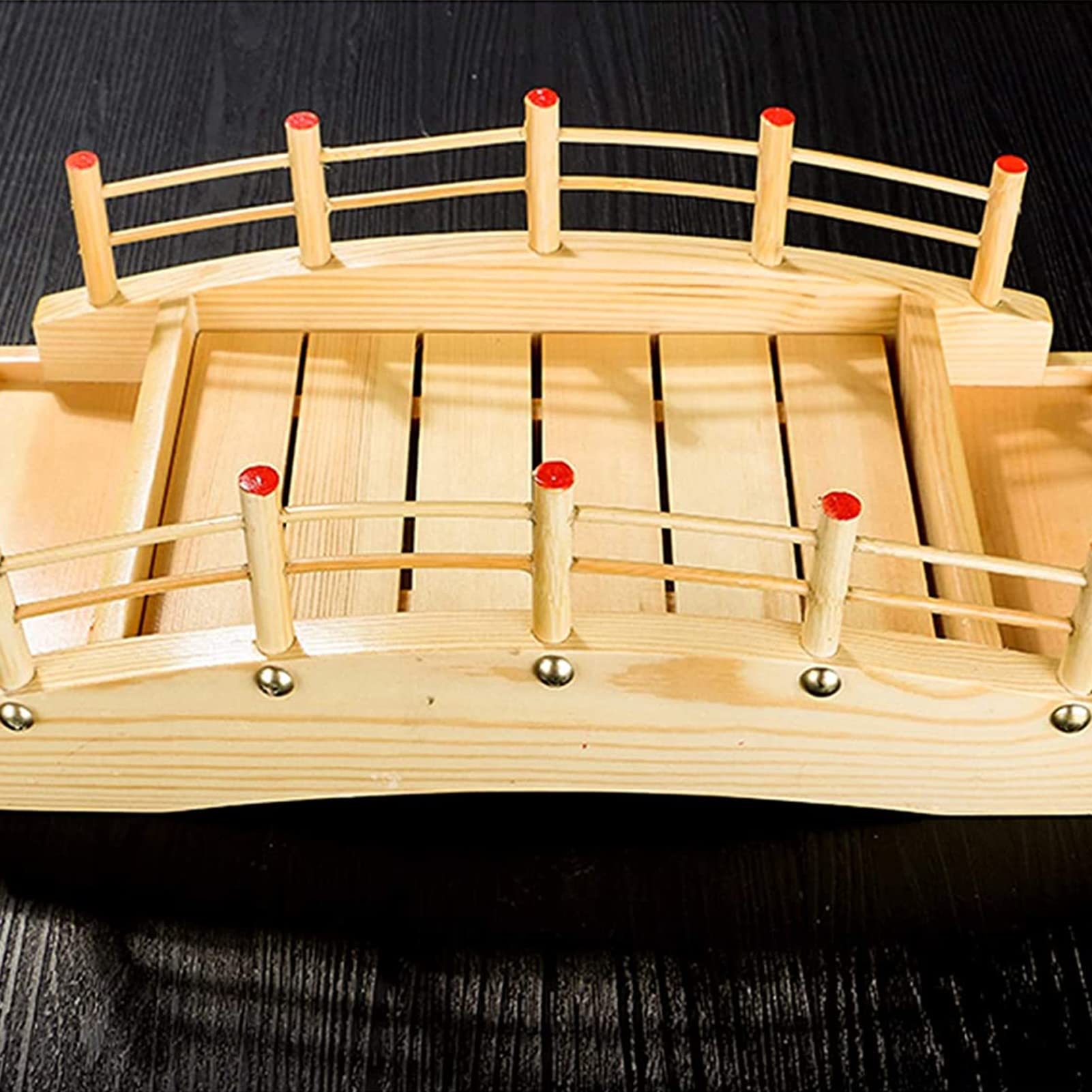 Japoński styl łuk do sushi mostek, taca do serwowania sushi Sashimi, kuchnia, ekspozytor na sushi zastawa stołowa dekoracyjna ozdoba, 38 cm