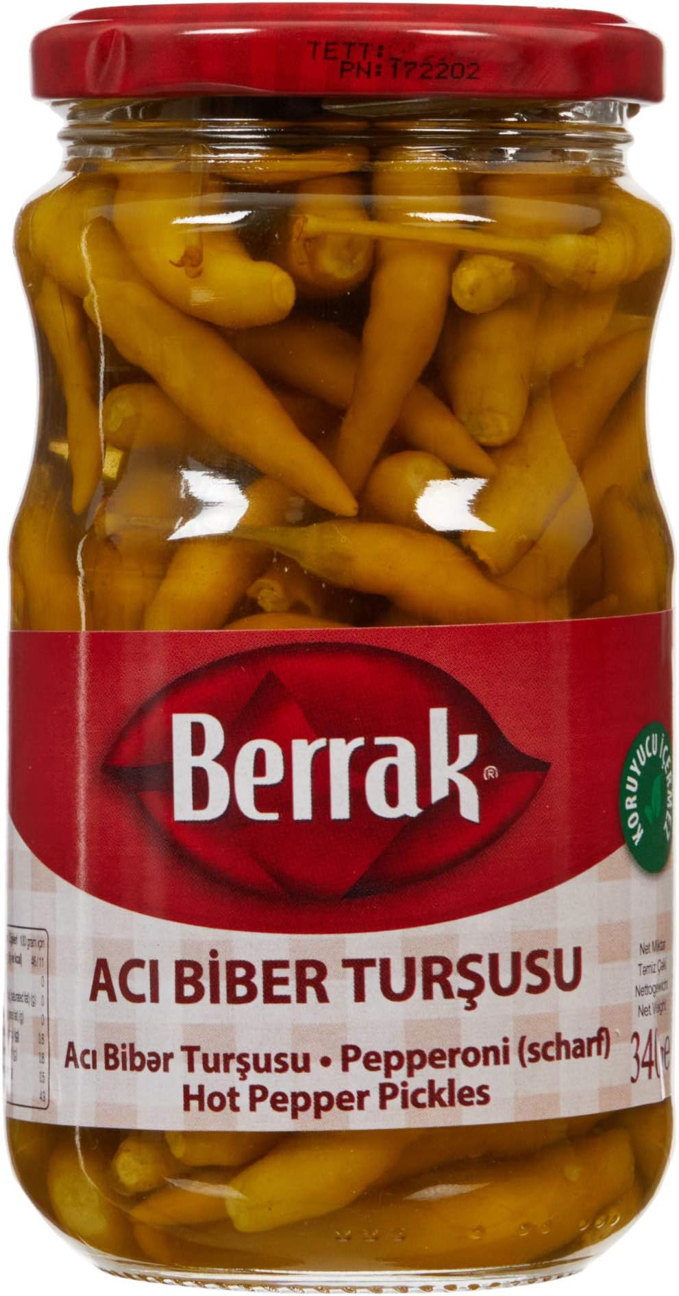 BERRAK HOT PEPPER PICKLES 370ML