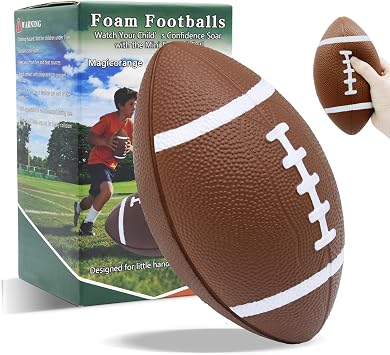 Magicorange Foam Football, Mini Size Soft Footballs, 1 Pack/6 Pack