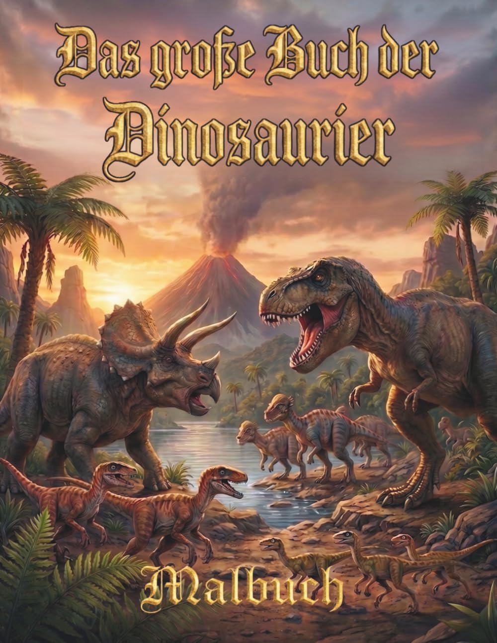 Das große Buch der Dinosaurier: Ausmalbuch für die ganze Familie