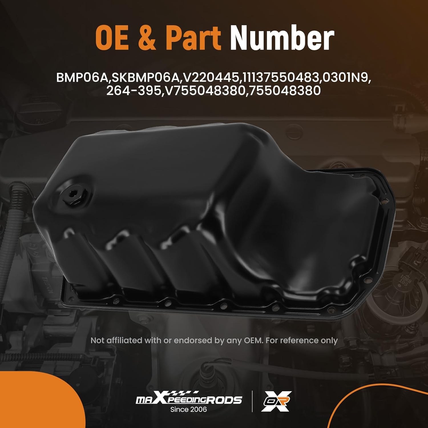 maXpeedingrods Engine Oil Pan 264-395 Fits for Mini Cooper R57 R58 R56 R55 Series Cooper Countryman R60 Series Cooper Paceman R61 Series # 11137550483 V755048380 SKBMP06A BMP06A