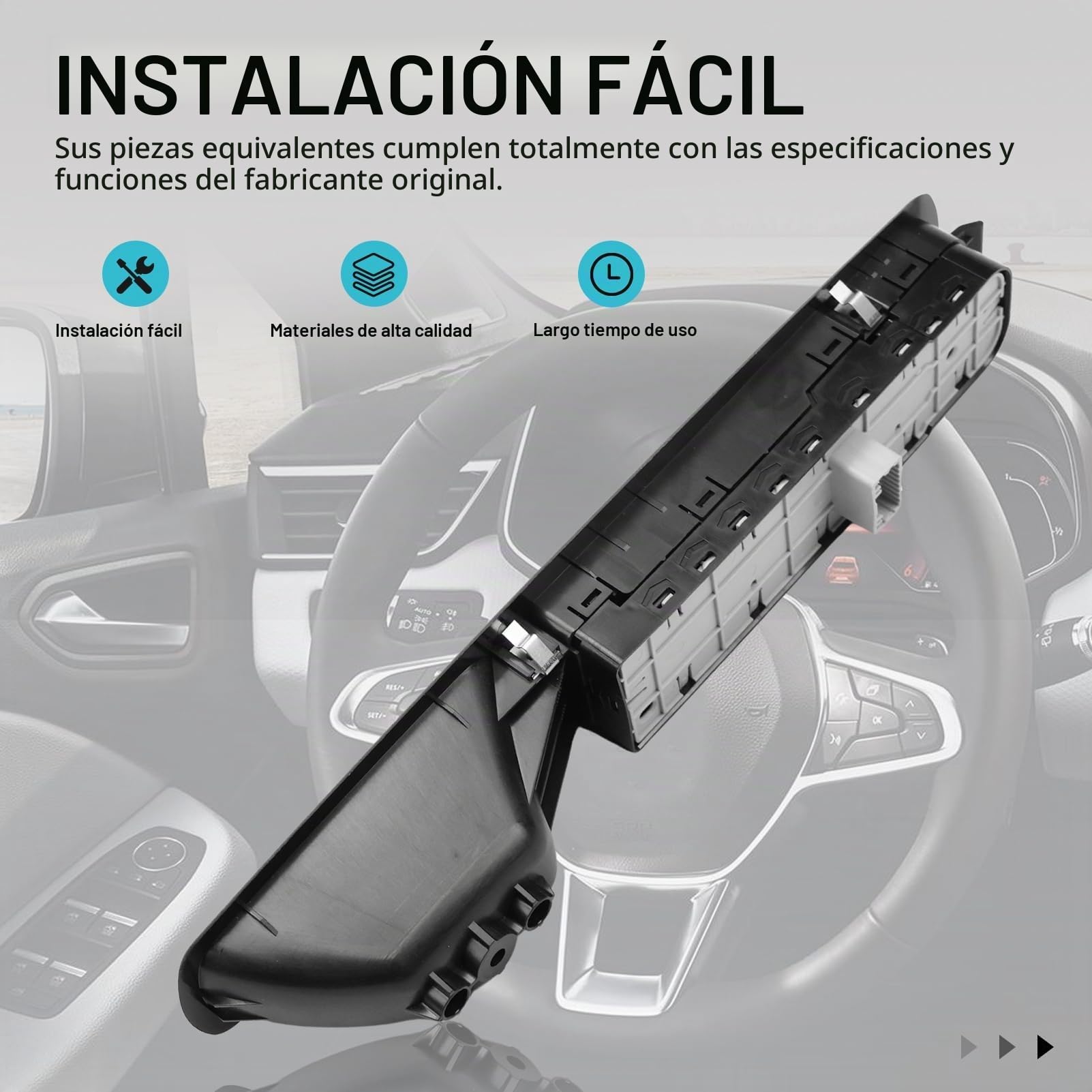 Interruptor Elevalunas Lado Conductor Para Scenic 809610017R