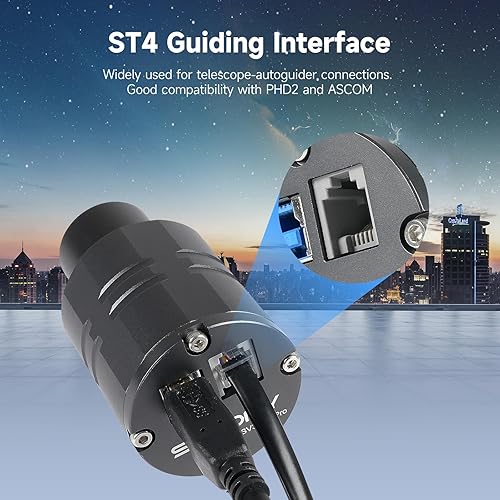 Miniatura 8 de SVBONY SV305C Pro Telescope Cámara, USB 3.0 Transmisión de Alta Velocidad, Sensor IMX662 2MP 128MB DDR Buffer, 1.25" CMOS Astrofotografía Cámara,