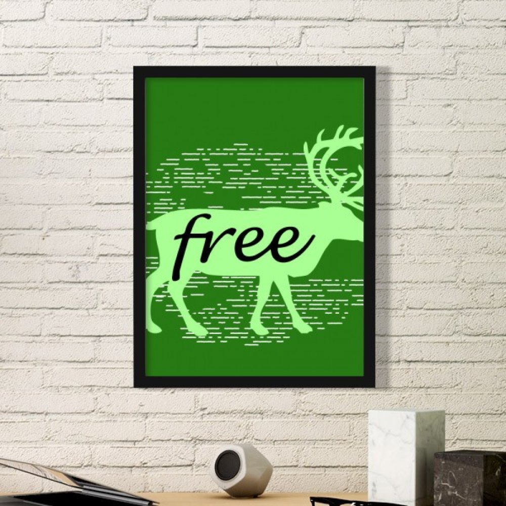 Cadre photo rectangle en bois pour raviver un mur vide avec une peinture art naturel cerf