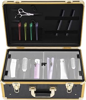 CRYBY Barber Carrying Case, Barber Case Organizer Barber Tool Box with 2 Locks, Professional Barber Kit Storage Organizer ... Price In India
