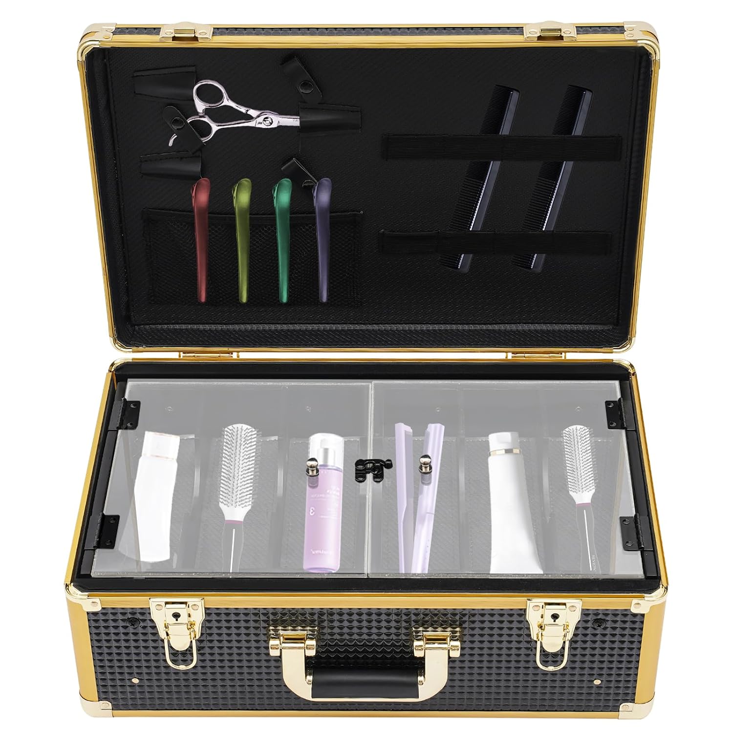 CRYBY Barber Carrying Case, Barber Case Organizer Barber Tool Box with 2 Locks, Professional Barber Kit Storage Organizer ... - Review, Price and Buying Guide