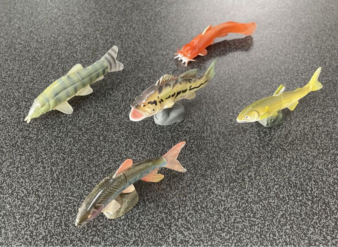 Amazon.co.jp: チョコエッグ 魚 5点セット オオクチバス他 フィギュア  