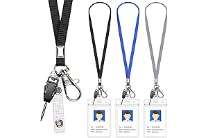 3-Pack Neck Strap Lanyard: Secure Badge Holder, Office Keeper