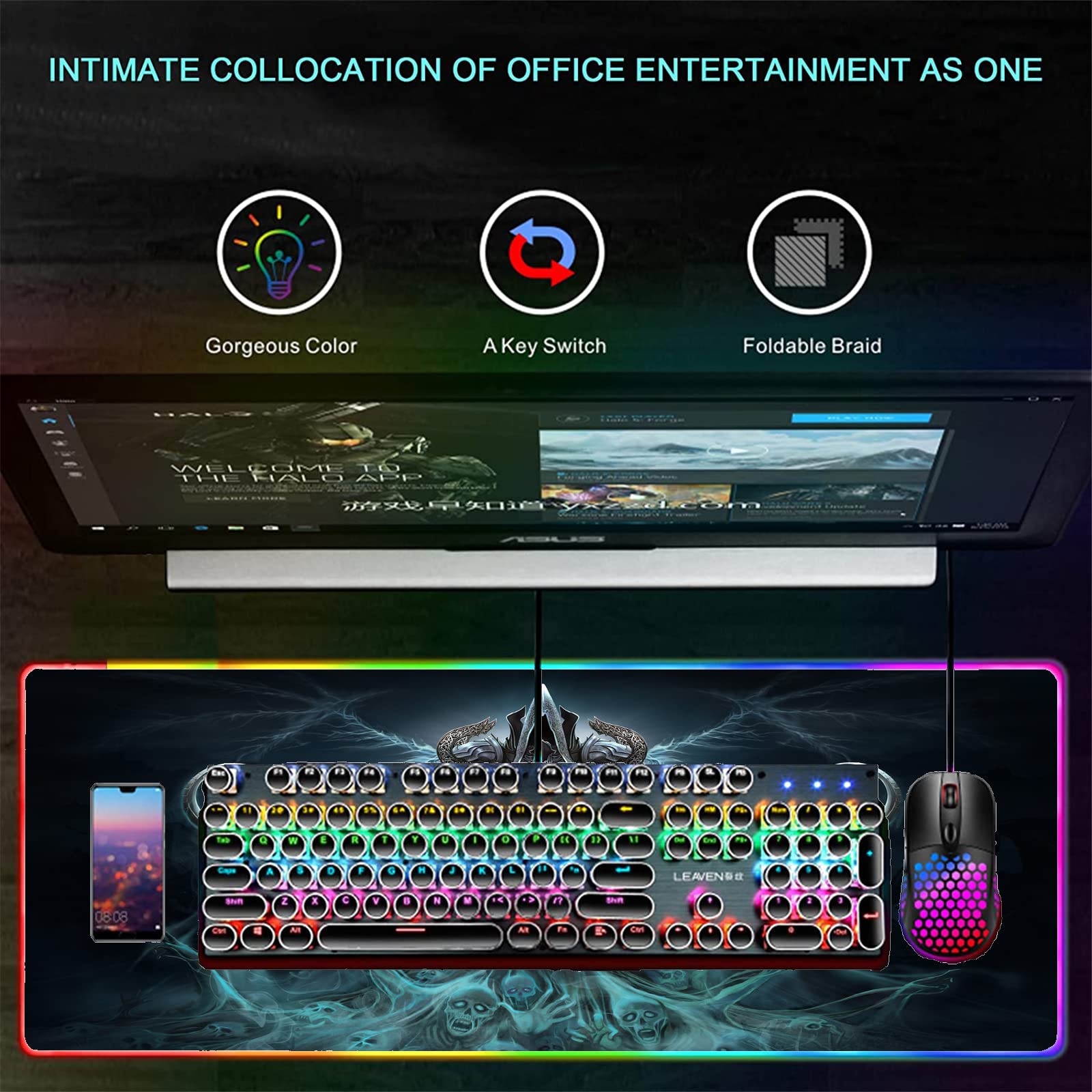 Tapis De Souris Gamer XXL Diablo - Vendeur Français - Neuf MSI
