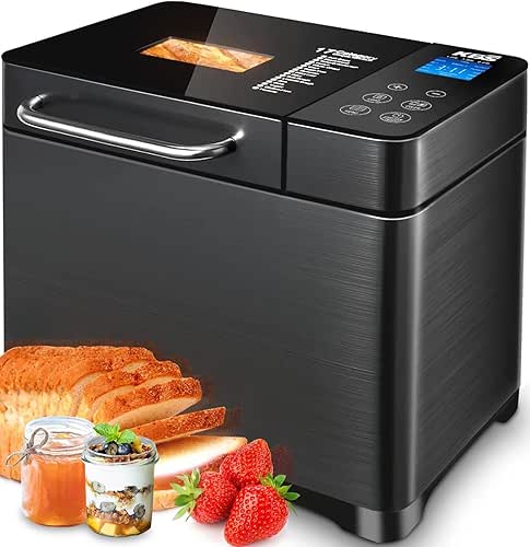 KBS 17-in-1 Bread Maker,710W Dual Heaters Bread Machine,2LB Stainless Steel