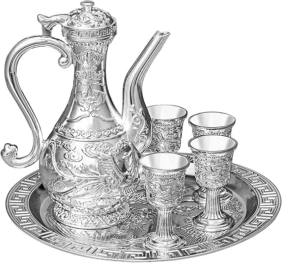 Vintage Turkish Coffee Tea Pot and Cups Set,Tea Service