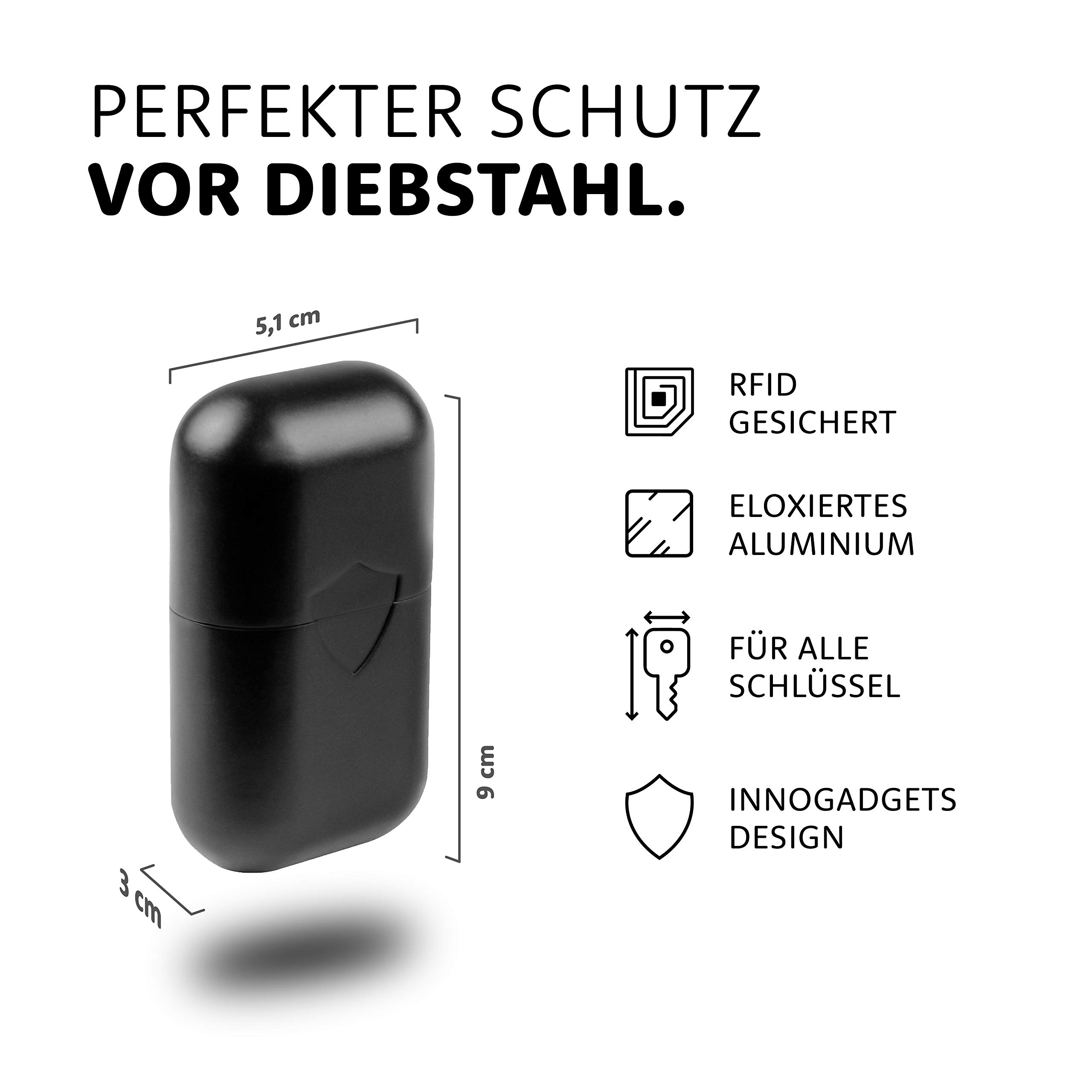 Keyless Go protezione per le chiavi dell'auto | TÜV approvato Car Key Signal Blocker in alluminio anodizzato | scatola RFID con design elegante