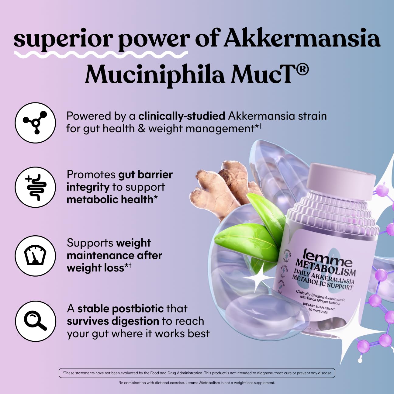 Lemme Metabolism Akkermansia Muciniphila to Support Metabolism, 30-Day Ct — Amazon image 5