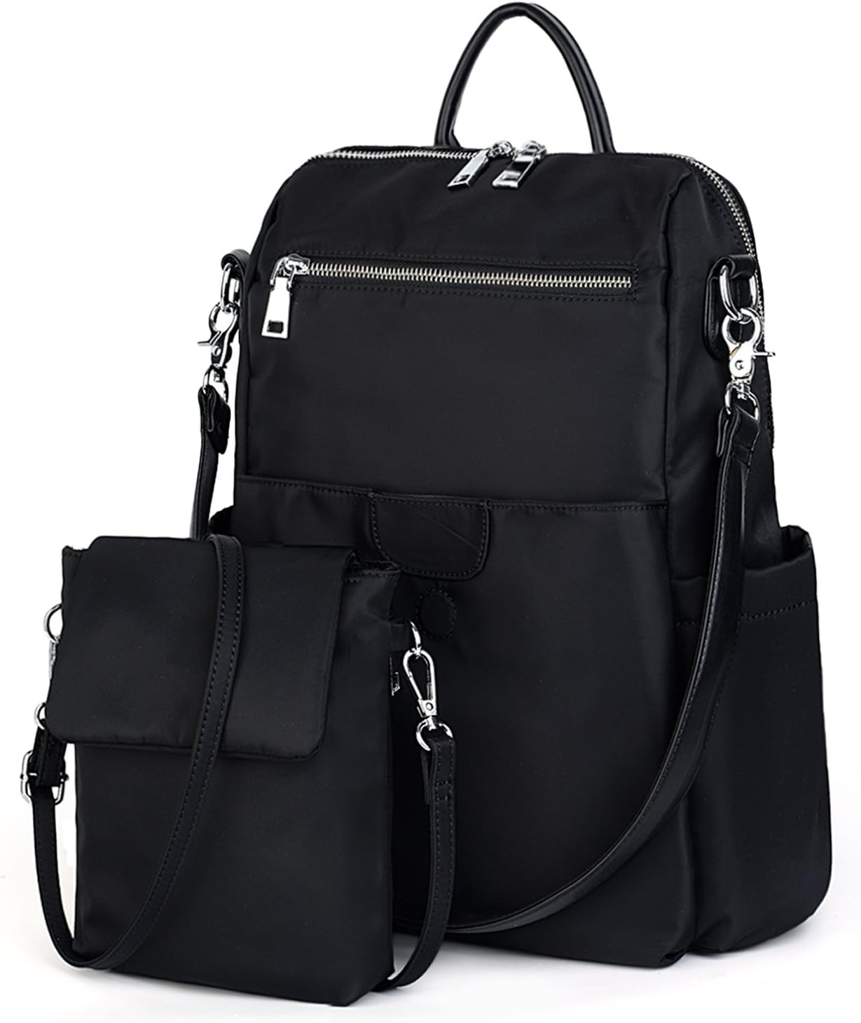 UTO Women Backpack Purse Oxford Waterproof Cloth Nylon Ladies Rucksack Detachable Crossbody Shoulder Bag - Image 6