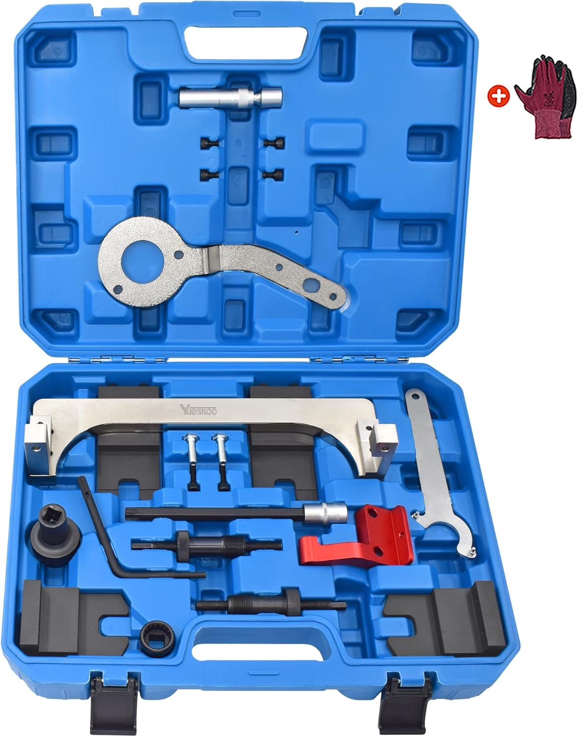 Camshaft Locking Tool Kit, Compatible with BMW B36 B37 B38 B46 B47 B48 B58 Engine, BMW Mini F20 F21 F30 F31 F48 F54 F55 F60 G20 G30 with T60 Socket Vanos Solenoid Valve Remove Wrench