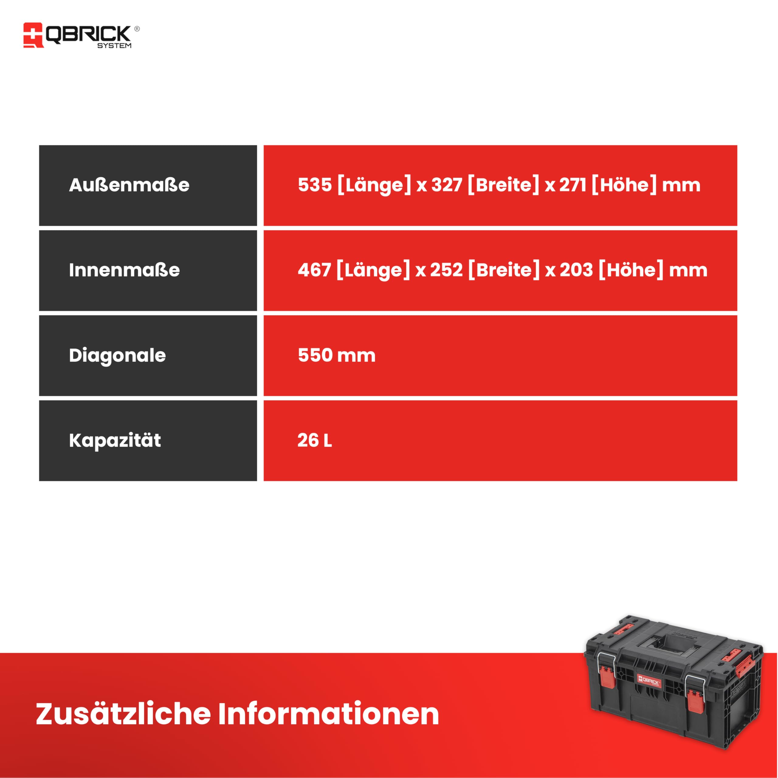 Ultimativer Schutz für deine Werkzeuge – IP66 macht Qbrick Werkzeugkoffer wasser- und staubdicht, damit deine Ausrüstung in jeder Umgebung sicher bleibt – ob Baustelle oder Werkstatt.