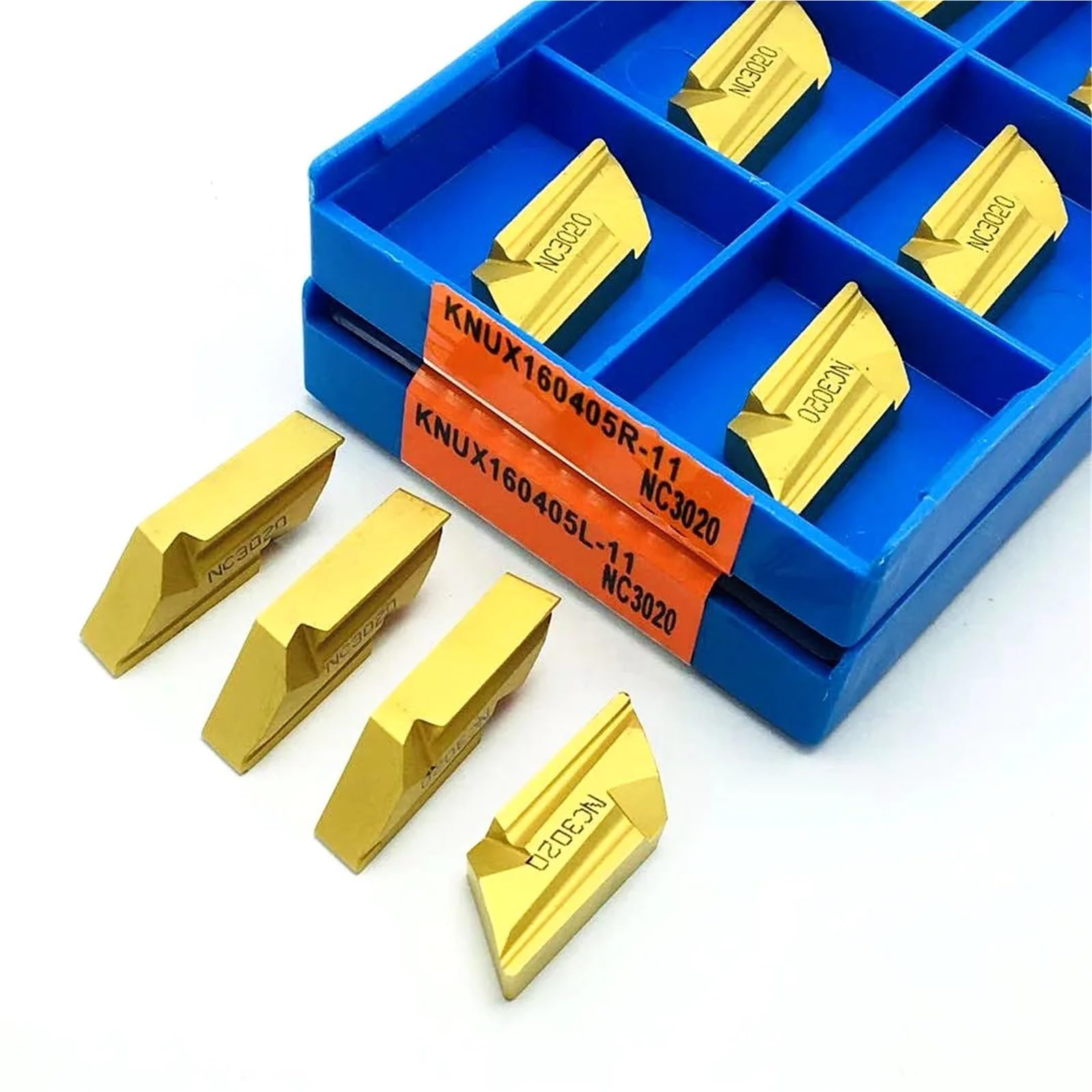 10 pièces KNUX160405R KNUX160405L NC3020 outil en alliage dur tour carbure insérer KNUX 160405R outil de tournage Plaquettes de Carbure CNC(KNUX160405R NC3020)