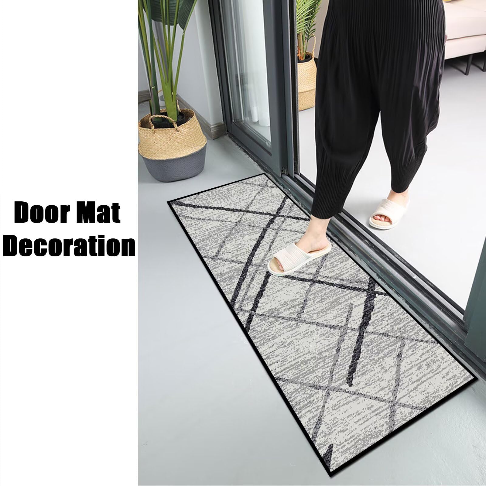 Tapis Cuisine Lavable Antiderapant 40x300cm - Couloir, Salon, Chambre - Polyester Résistant - Couleur L - 12