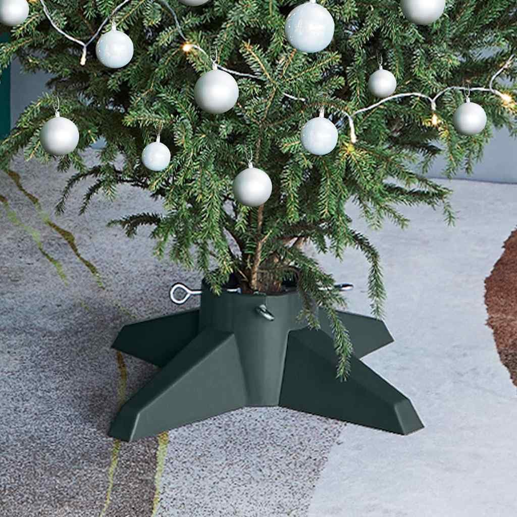 HaoChrymec Christbaumständer mit Wasserbehälter, Grün, 55.5 x 55.5 x 15 cm