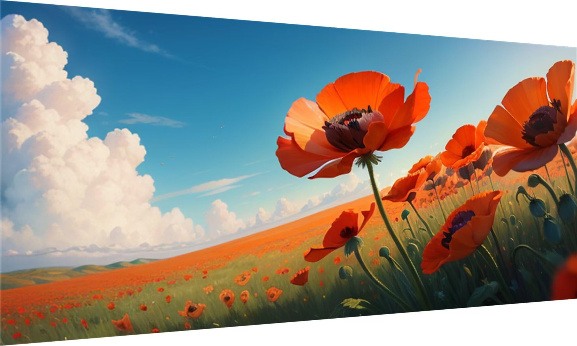 Whoonng Pintura Diamante 5D,Flor rosa Grande Diamond Painting,DIY Diamante Cristal Bordado Punto de Cruz Kit Completo,con Accesorios para Adultos Niños Decoración Pared Hogar Regalos 50x100cm WS-8686