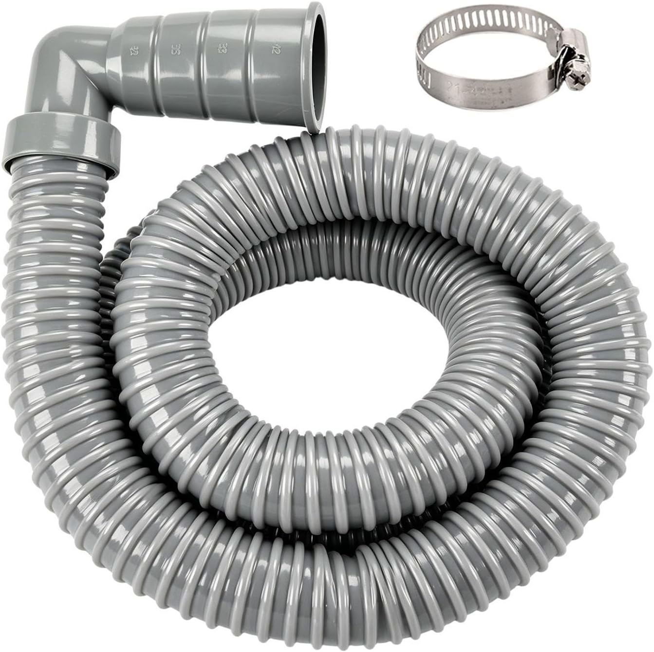 Camper Waste Line - Heavy Duty Extension Pipe, Flexible Septic Tube with Leakproof Bayonet Fitting, Motorhome Drainage Kit, Travel Trailer Accessories, Marine Discharge Hose for Outdoor Boat