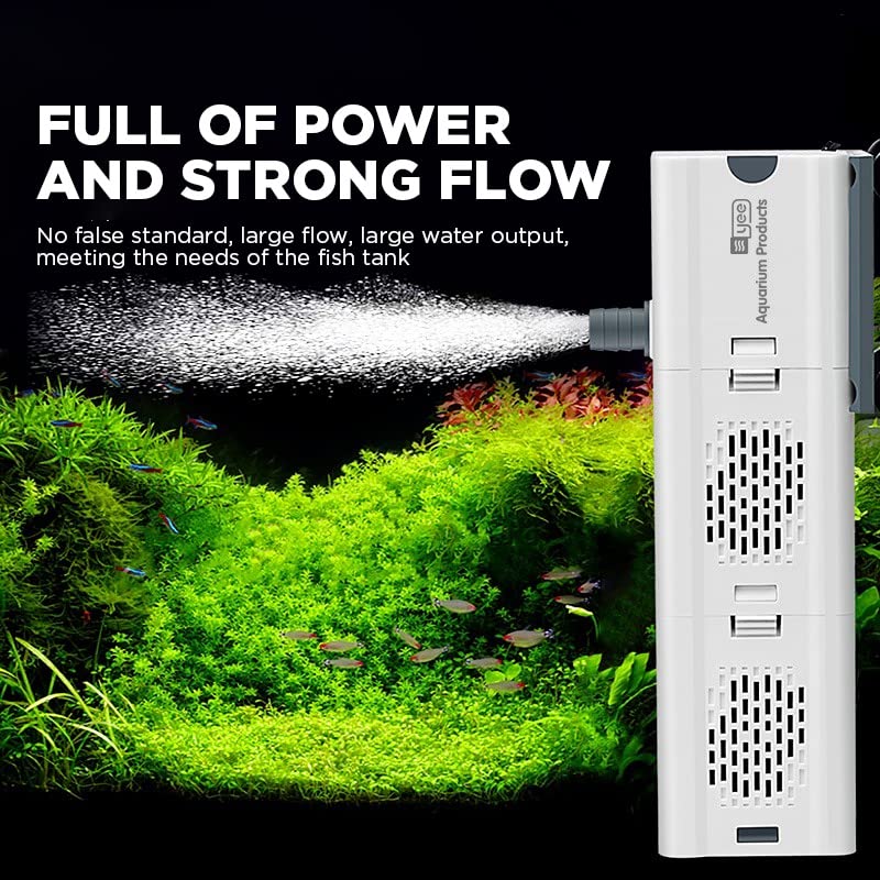 Image of VAYINATO YJY-9200F Submersible 3-in-1 (Filtration, Oxygenation & Circulation) | Mute Water Cycle | Strong Water Flow | Internal Aquarium Filter for Tanks up to 3 Feet