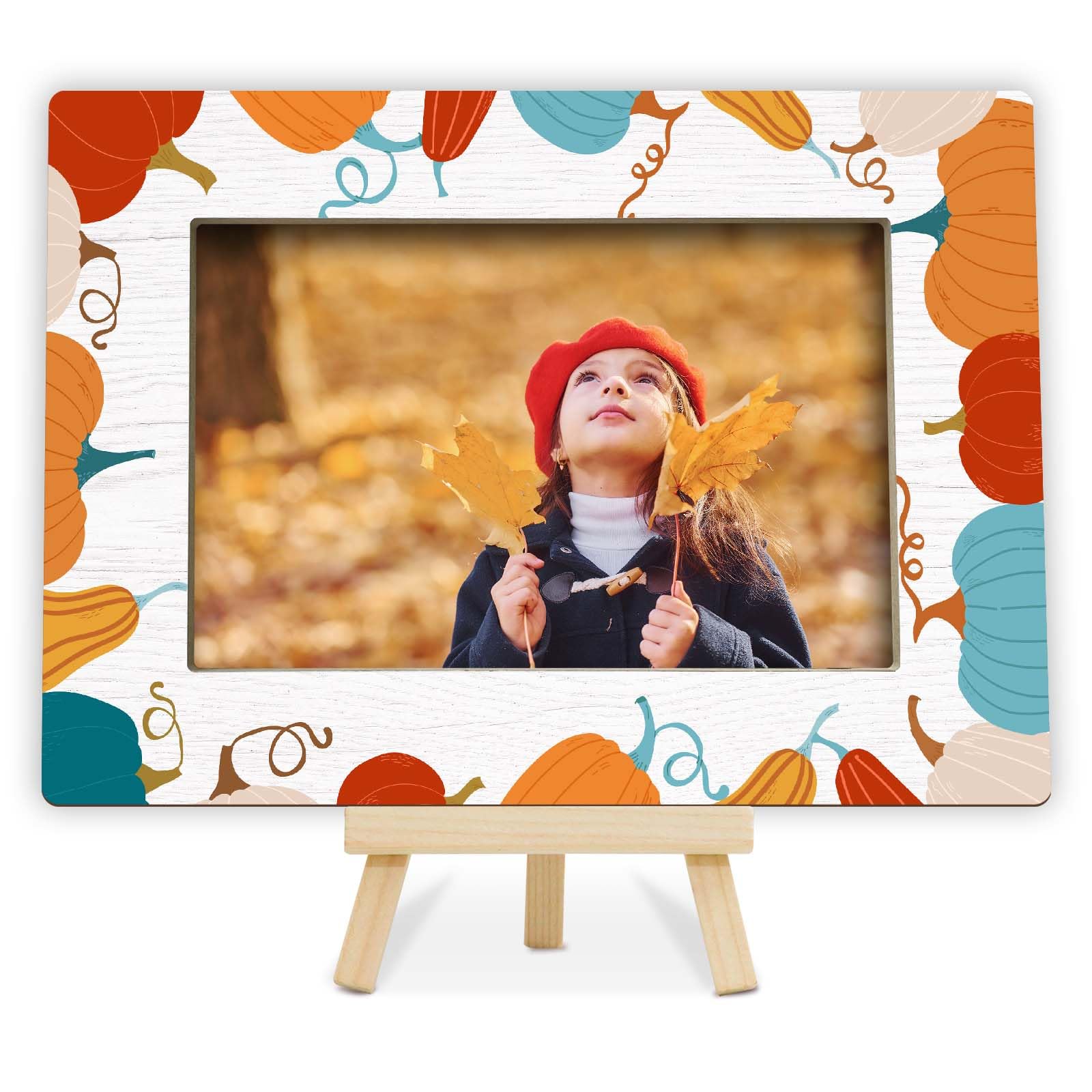 Cadre photo d'automne 10x15 cadeaux Thanksgiving garçons filles modèle A05