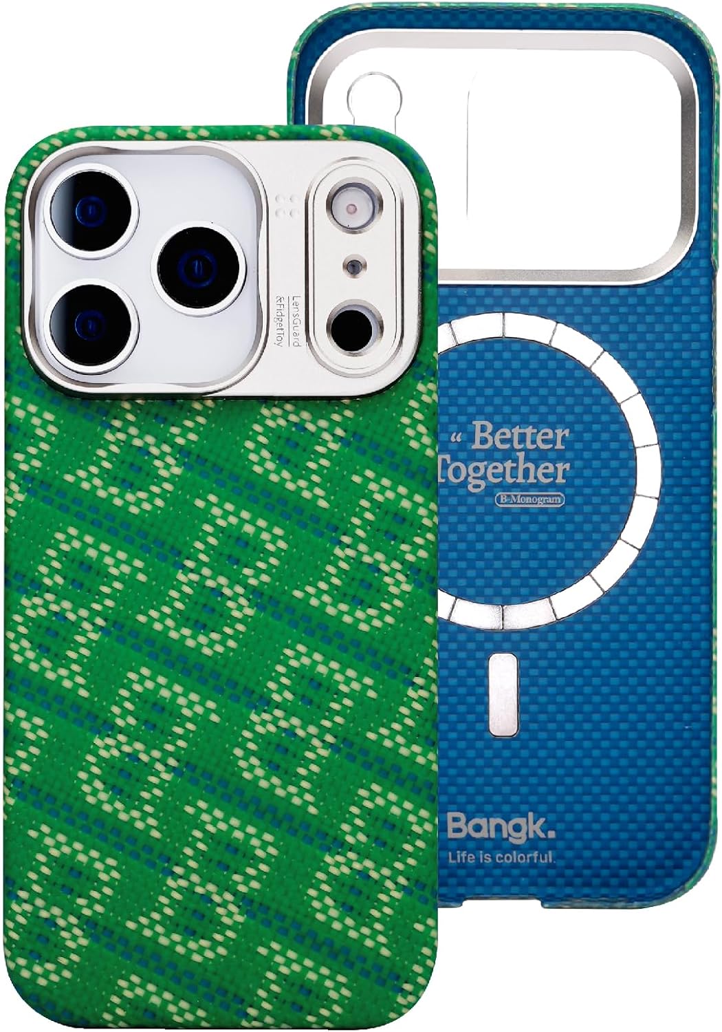 Aramid Fiber Case for iPhone 17 Pro Max 6.9 Inch, Compatible with MagSafe, Thin & Light Case, Floating Weave (Emerald Veined)