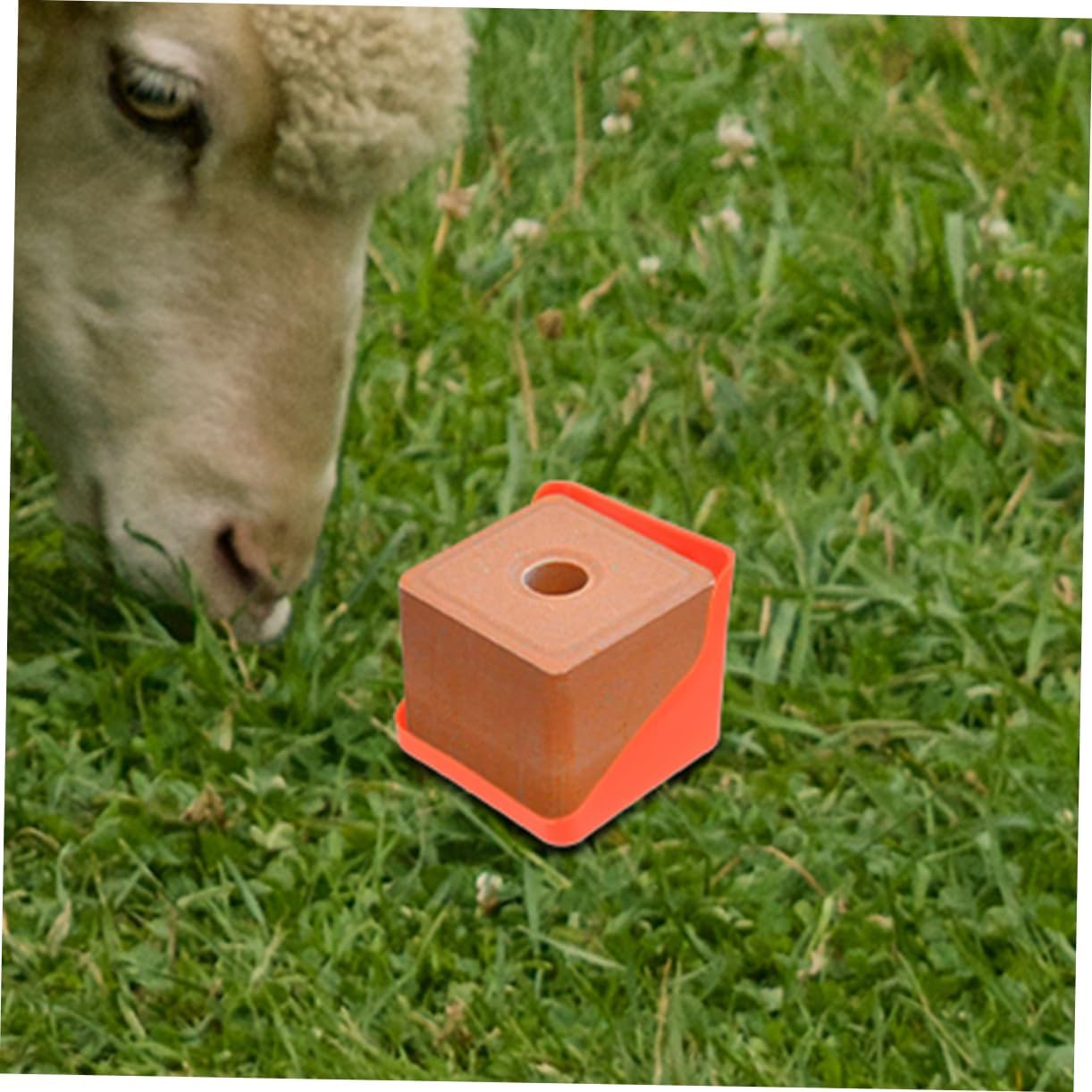 3pcs Nutrition Lick Brick Feeder Plastic Livestock Salt Block Holder Easy to Clean Safe for Farm Home
