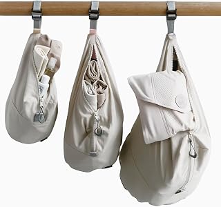 trtl Packing Pods, Coconut - Hanging Packing Cubes for Travel - Organizer Bags for Luggage to Maximize Space in Suitcase - Travel Packing Organizers - Includes Carry Strap - 3 Cube Sizes - 3 Pack