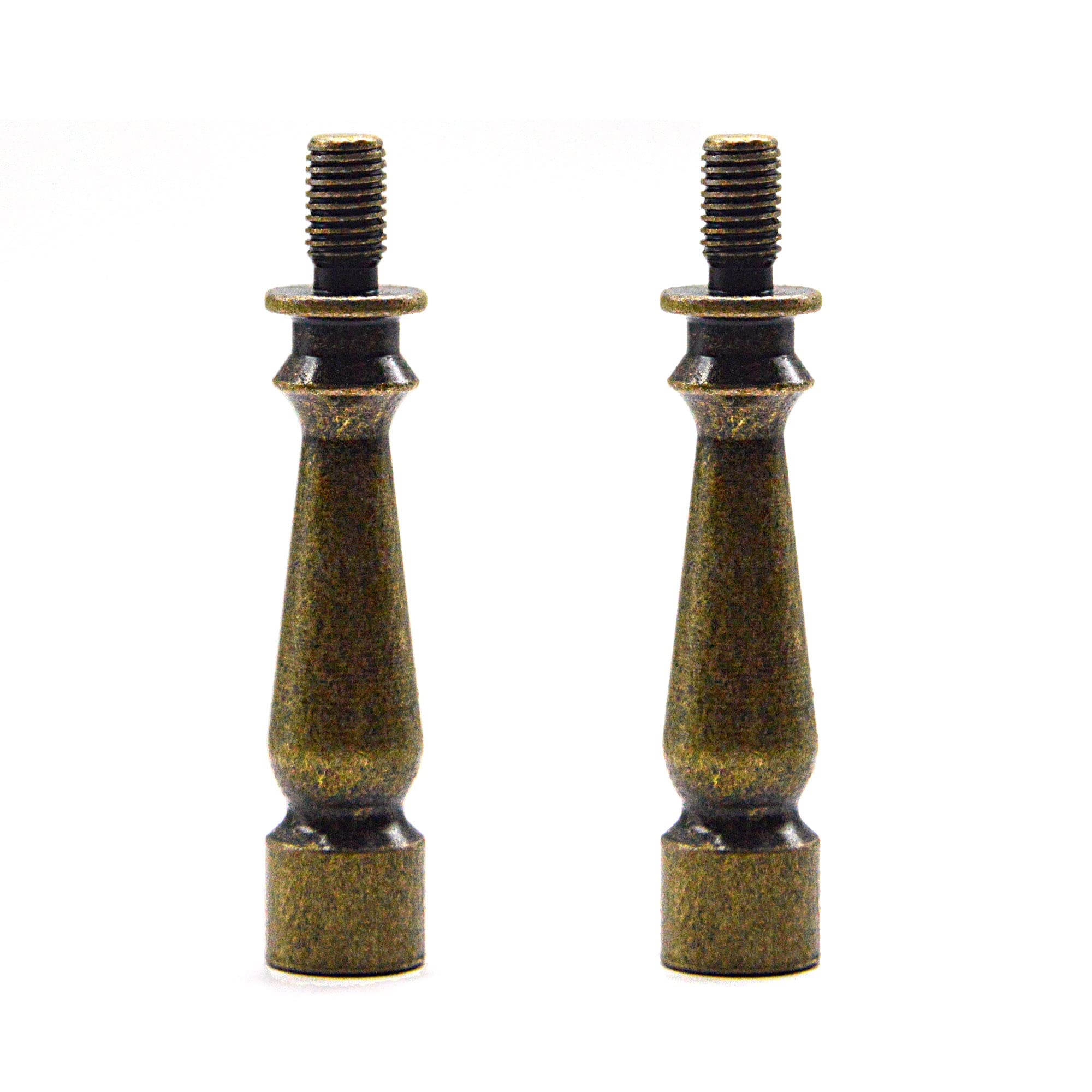 ECUDIS Lamp Shade Risers Lamp Finial Extender, 2 Pack (Antique Brass, 2