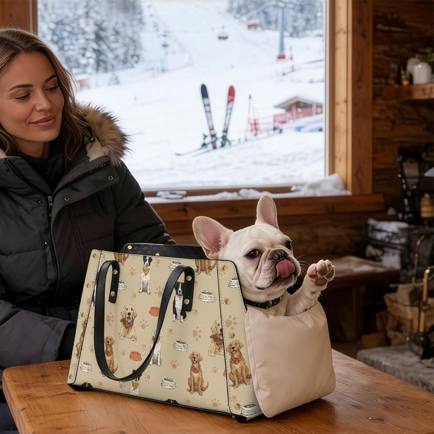 Dog Dog Purse Carrier Fashion Lightweight Small Pet Carrier Soft Sided Dog Shoulder Bag Comfortable Puppy Carrier for Small Dogs Cats Rabbit Daily Use