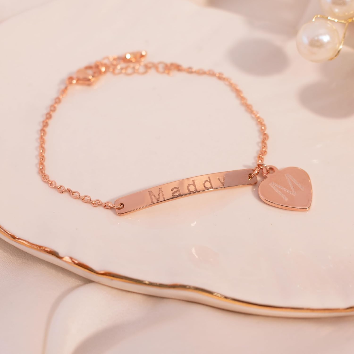 Personalized Heart Anklet for Women, Custom Engraved Name on Dainty Heart Pendant, 16K Gold Silver Rose Gold Plated Stainless Steel, Summer Beach Layering Jewelry, Anniversary Birthday Gift