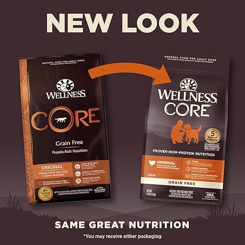 Vista 27 de Comida seca para perro sin granos Wellness Core Natural , Marrón/Azul