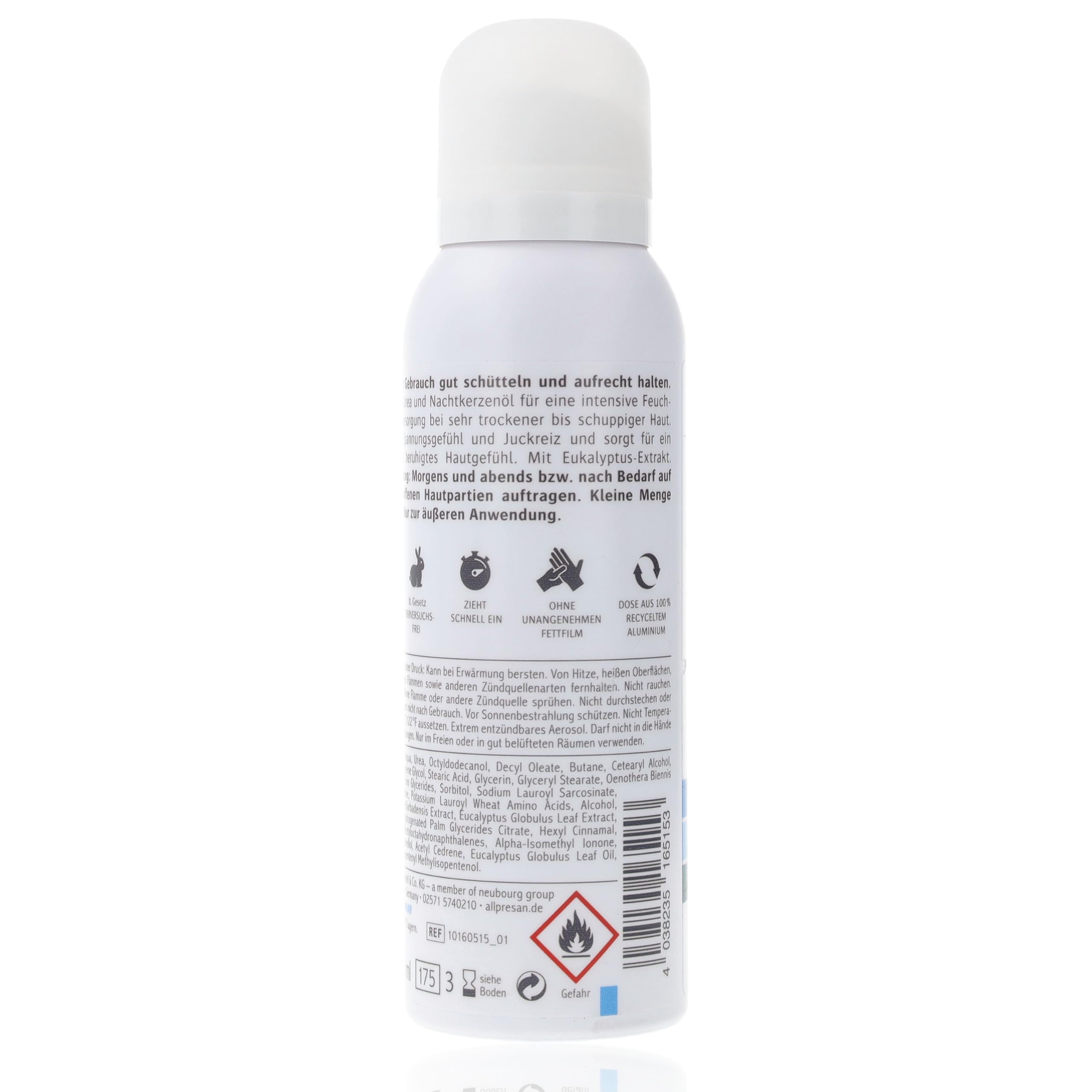 Allpresan Hydro Intense Edition - Crème mousse pour le corps - Pour peaux très sèches à squameuses - Avec eucalyptus - 125 ml