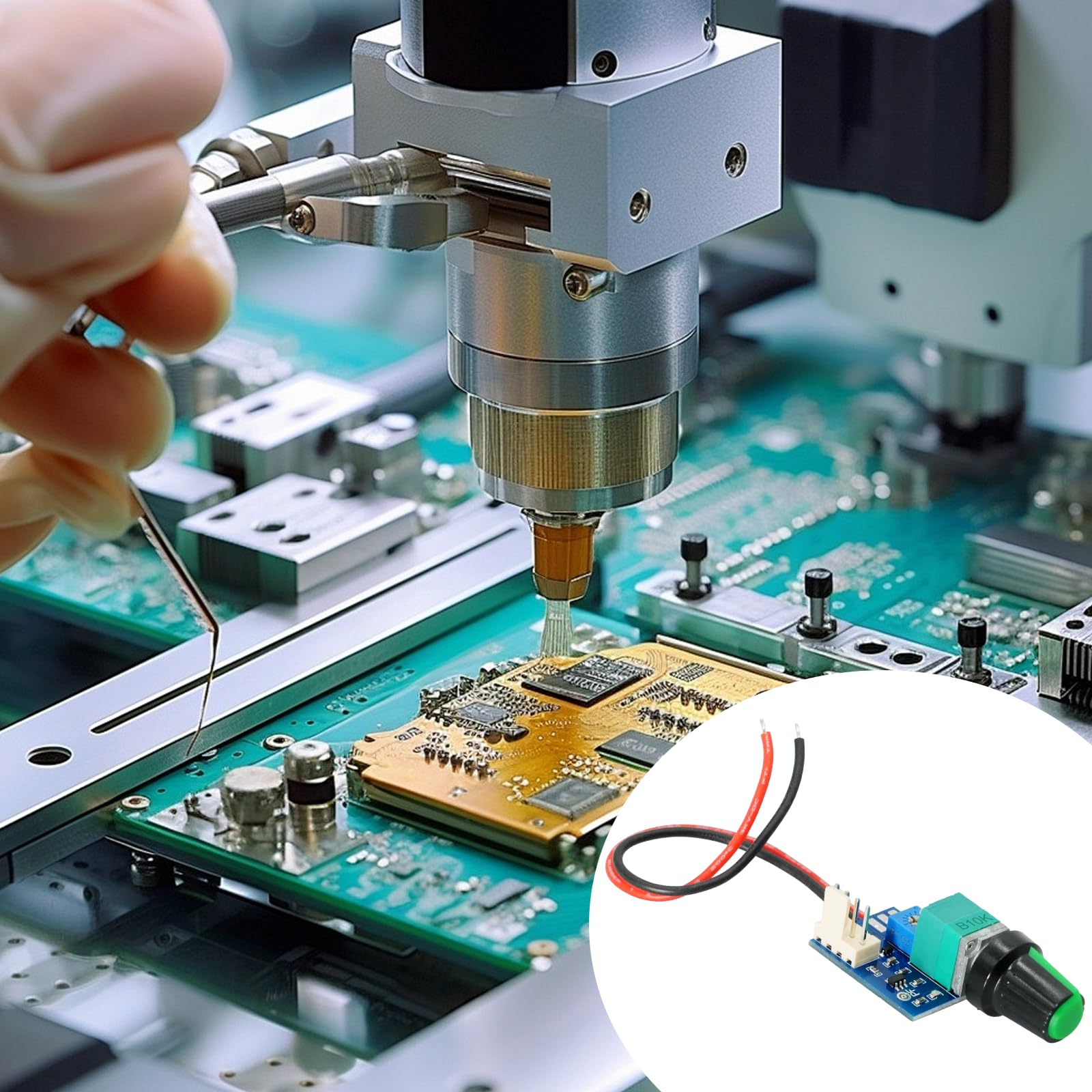 1 PCS PWM Regolatore di velocità della ventola,4Pins 1 canali fan controller PC CPU Manopola di controllo della velocità del regolatore per Il Telaio del PC del Computer（Con precablaggio）
