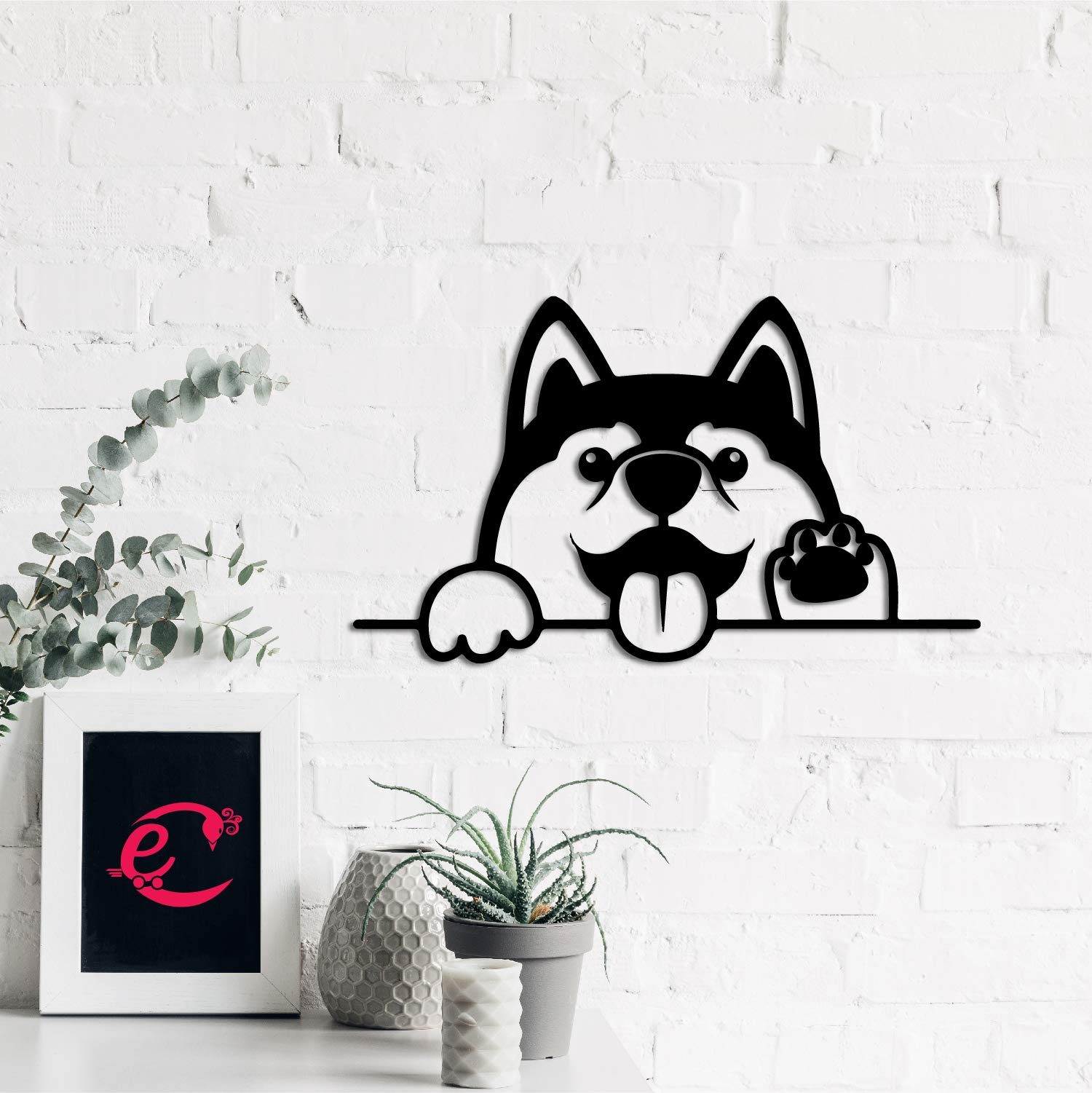 eCraftIndia Cute Dog Face Black Engineered Wood Cutout Wall Art Decor - Wall Hanging For Living Room - Modern Wall Decor Item With Unique Design - Gift For Friends, Dog Lovers, Pet Owners, Birthday (B08QNG276B) Amazon Price History, Amazon Price Tracker