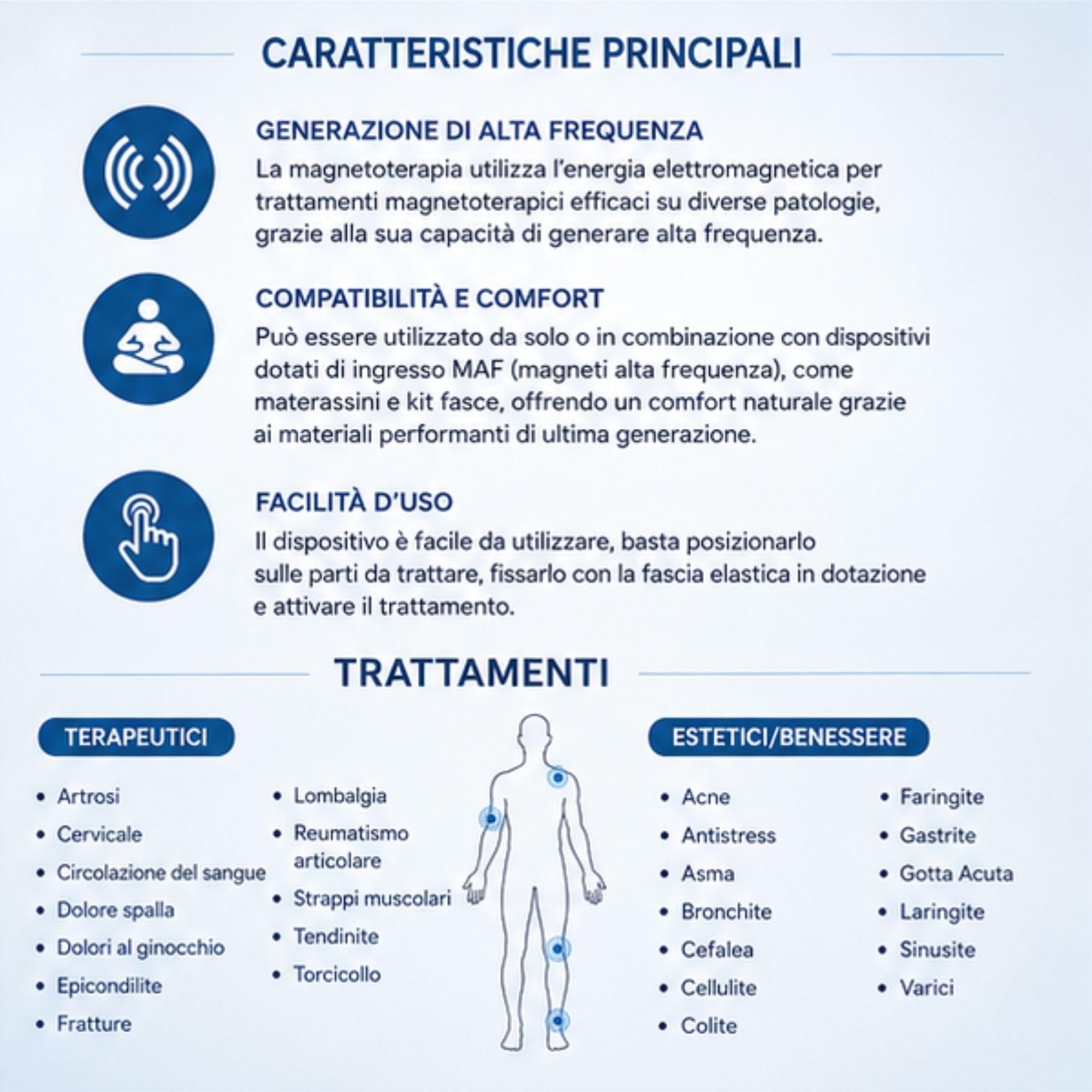 Pulse Mini Dispositivo Medico per Magnetoterapia Domiciliare ad Alta Frequenza - Fascia Elastica Inclusa per il Trattamento di Fastidi Articolari e Muscolari